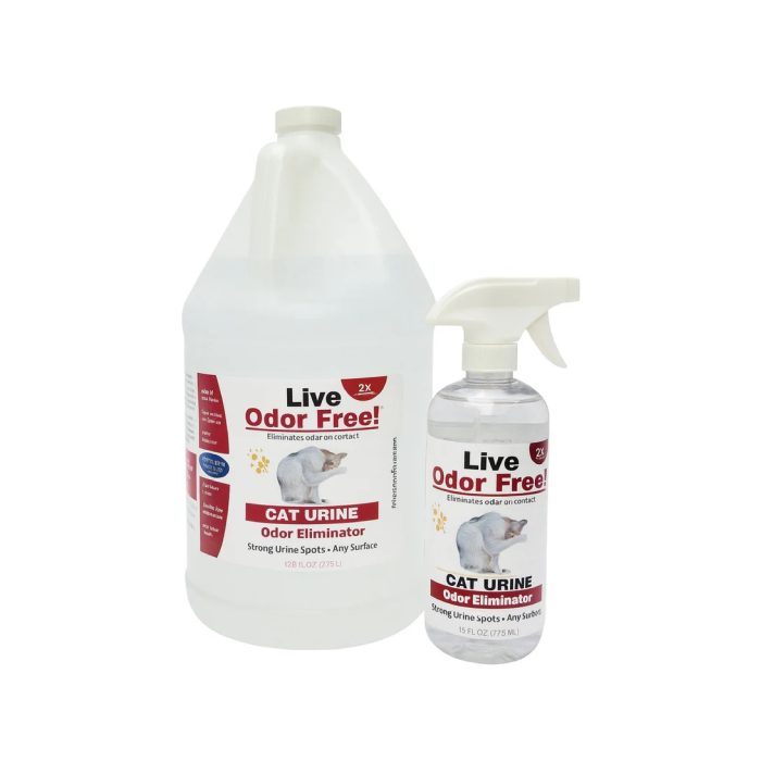 Cat Urine Odor Eliminator <br> Bundle: <br> 1 Gallon + 16 oz Spray Bottle