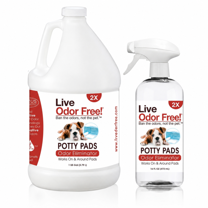 Potty Pads Odor Eliminator <br> Bundle: 1 Gallon + 16 oz Spray Bottle